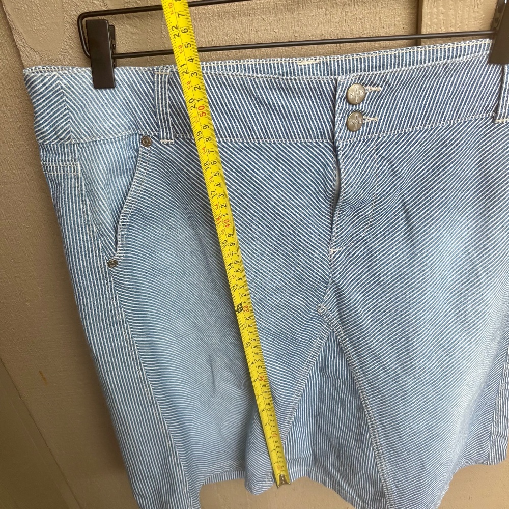 NYDJ Not Your Daughters Jeans A Line Old West Railway Denim Skirt Size 14